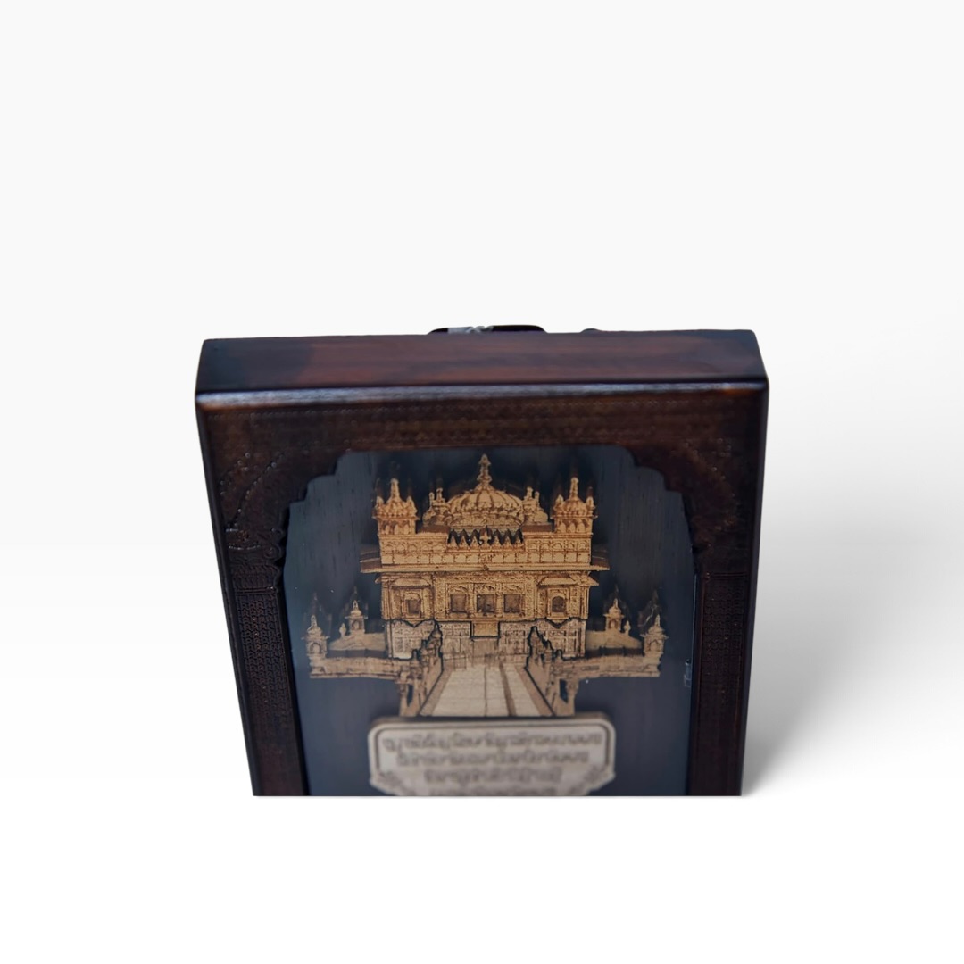Golden Temple Wooden Decorative Memento, 6 inches - Image 4