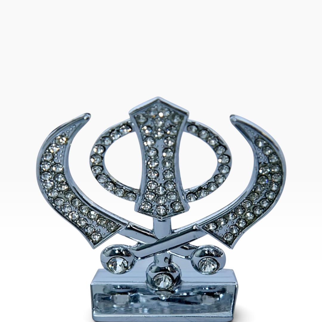 Silver Diamonds Khanda Sahib Ji - Image 3