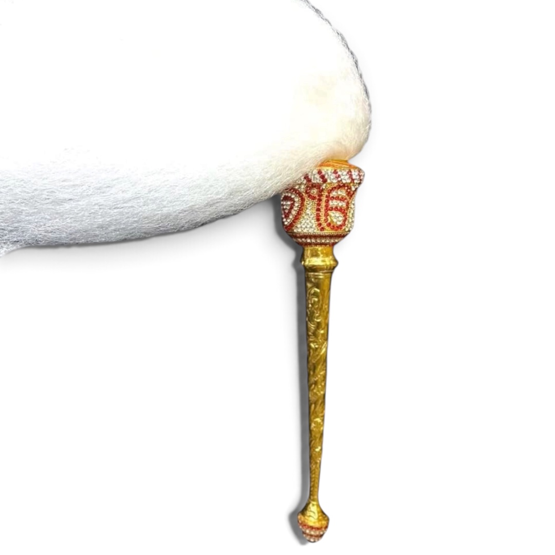 Ik Onkar Red stoned Chaur Sahib Ji - Image 3