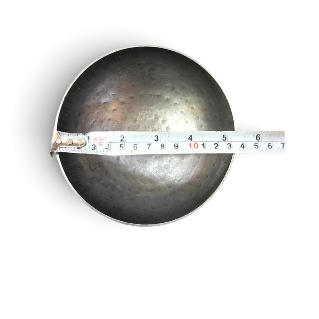 Sarbloh Traditional Sikh Bata Bowl Set, Iron Metal Utensils, 6.5, 5.5, 4.5 Inch Sizes, Religious Ceremonial Bartan, 3 Pieces - Image 3